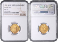 COINS, MEDALS&nbsp;
1 Ducat Charles IV., 1980, 19,75 mm, Au 986/1000, MCH CSSRD-04&nbsp;

UNC | UNC , NGC MS 65