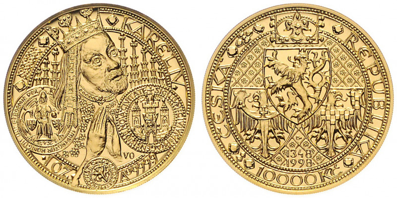 COINS, MEDALS&nbsp;
Gold Coin 10 000 CZK CHARLES IV with the Motif Commemoratin...