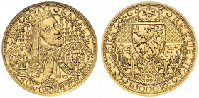 COINS, MEDALS&nbsp;
Gold Coin 10 000 CZK CHARLES IV with the Motif Commemorating the Foundation of Prague´s New Town in 1348, certificate CNB, 1998, ...