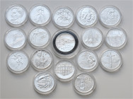 COINS, MEDALS&nbsp;
Lot 17 coins - 200 Korun uncirculated, various types, no certificate, Ag 900/1000 13 g, 31 mm&nbsp;

UNC | UNC
