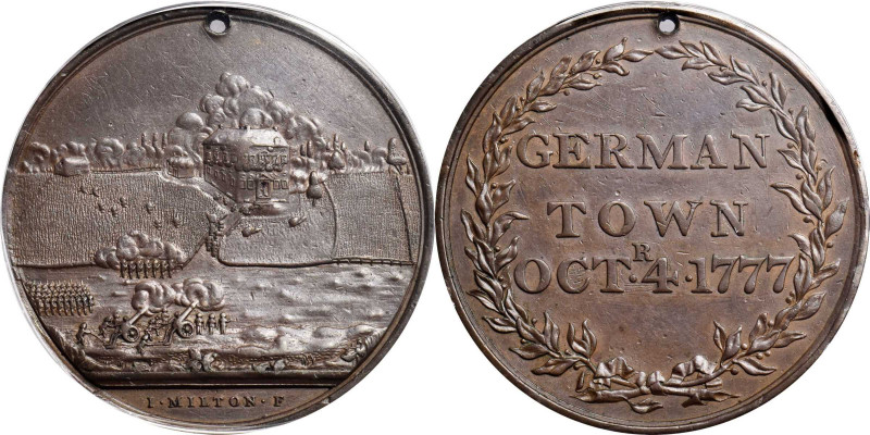 1777 (ca. 1785) Battle of Germantown Medal. Betts-556. Copper. EF-45 (PCGS).

...