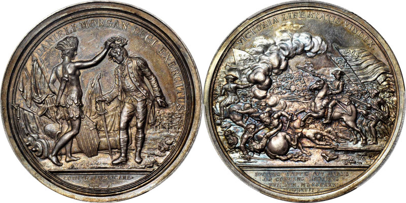1781 (ca. 1840) Daniel Morgan at Cowpens Medal. Barre Dies. Betts-593, Julian MI...