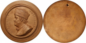 1777 B. Franklin Américain Portrait Plaque by Nini. Greenslet GM-15, Margolis-17, Betts-548. Terracotta. Nearly Mint State.

113.4 mm. A lovely exam...