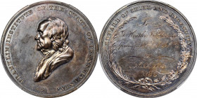 1856 Franklin Institute Award Medal. Julian AM-17, Harkness Pa-45, Greenslet GM-91. Silver. SP-63 (PCGS).

51.1 mm. Plain edge. With original book-s...