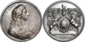 Undated (circa 1683?) Charles II Royal Presentation Medal. Silver. Eimer-267, Medallic Illustrations 595/277, Morin-8. MS-62 (NGC).

53.4 mm. 1006.9...