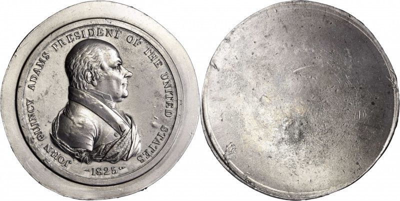 “1825” (after 1905) John Quincy Adams Indian Peace Medal. Lead. First Size. Juli...