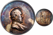 1857 James Buchanan Indian Peace Medal. Fillmore-Pierce Reverse. Silver. First Size. Julian IP-36, Prucha-Unlisted. MS-62 (NGC).

76.0 mm. 2872.0 gr...