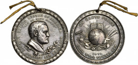 1871 Ulysses S. Grant Indian Peace Medal. Silver. Julian IP-42, Prucha-53. Choice Extremely Fine.

63.3 mm. 1513.8 grains. Pierced for suspension as...