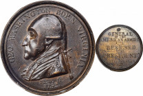 1790 Manly medal. Original Dies. Musante GW-10, Baker-61B. Brass. SP-55 (PCGS).

48.3 mm. 664.2 grains. Lovely dark olive brown with traces of faded...