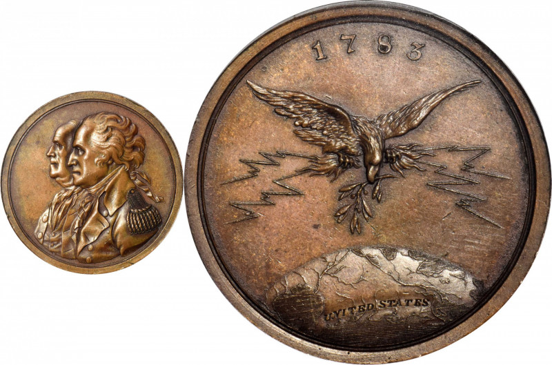 Circa 1805 Peace of 1783 medal. Musante GW-92, Baker-58A, Julian CM-5. Copper, B...