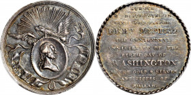 1832 Philadelphia Civic Procession medal. Original. Musante GW-130, Baker-160. Silver. Plain edge. AU Details—Tooled (PCGS).

32.4 mm. 242.7 grains....