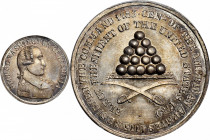 1883 Washington of Virginia medal. Massamore Restrike. Musante GW-352R, Baker-64A. Silver. MS-63+ (PCGS).

34.3 mm. 617.1 grains. Lovely medium to l...