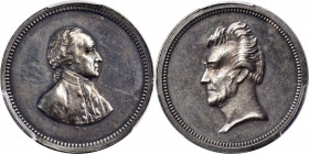 Circa 1862 U.S. Mint Washington and Jackson medalet. Musante GW-447, Baker-224. Silver. SP-63 (PCGS).

18.3 mm. Deeply toned, and prooflike.

From...