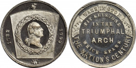 1876 Fit Keystone in the Triumphal Arch medal. Musante GW-875, Baker-408B. White Metal. SP-66+ (PCGS).

31.3 mm. Essentially brilliant and boldly pr...