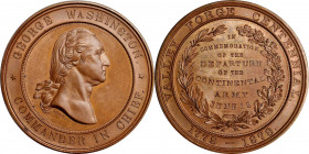Circa 1878 Valley Forge Centennial medal. Musante GW-959, Baker-449A, Julian CM-48, HK-137. Bronze. MS-65 (PCGS).

40.6 mm. A lovely example of this...