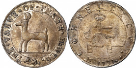 “1737” (ca. 1864) Higley Copy by J.A. Bolen. Musante JAB-10. Silver. MS-64 (PCGS).

28.4 mm. 96.3 grains. Lovely satiny surfaces with softly mottled...