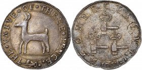 “1737” (ca. 1864) Higley Copy by J.A. Bolen. Musante JAB-10. Silver. MS-63 (PCGS).

28.0 mm. 93.4 grains. Deep golden gray silver with faint accents...