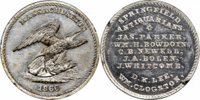 1866 Springfield Antiquarians medal by J.A. Bolen. Musante JAB-23. White Metal. MS-62 (PCGS).

27.8 mm. 125.0 grains. Somewhat dusky gray patina on ...
