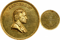 Undated (ca. 1867) Jefferson / Equal and Exact Justice medal by J.A. Bolen. Musante JAB-26. Brass. Marked “B” on edge. MS-64 (PCGS).

25.3 mm. 146.6...