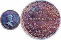Undated (ca. 1867) Lincoln / Emancipation medal by J.A. Bolen. Musante JAB-28. Copper. Marked “B” on edge. MS-66 BN (PCGS).

25.3 mm. 165.0 grains. ...
