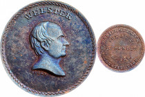 Undated (ca. 1867) Webster / The Able Defender medal by J.A. Bolen. Musante JAB-29. Copper. Marked “B” on edge. MS-66 BN (PCGS).

25.3 mm. 170.4 gra...