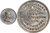 Undated (ca. 1868) Grant / Our Next President medal by J.A. Bolen. Musante JAB-32. Silver. Marked “B SILVER” on edge. MS-63 (PCGS).

25.3 mm. 162.8 ...