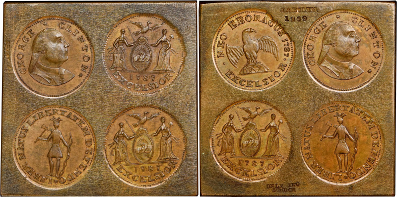 1869 “Copper Plate” by J.A. Bolen. Musante JAB-37a. Copper. Marked “J.A. BOLEN /...
