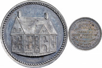 Undated (ca. 1881) Pynchon House medal by J.A. Bolen. Musante JAB-39. Silver. MS-62 (PCGS).

25.3 mm. 163.7 grains. Deep gray silver accented by jus...