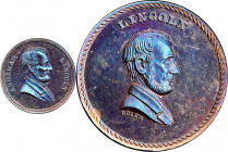 Undated (ca. 1867) Abraham Lincoln / Lincoln muling by J.A. Bolen. Musante JAB M-8. Copper. Marked “B 5” on edge. MS-66 BN (PCGS).

25.4 mm. 161.1 g...