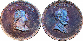 Undated (ca. 1867) Washington / Lincoln muling by J.A. Bolen. Musante JAB M-10. Copper. Marked “B 5” on edge. MS-66 BN (PCGS).

25.4 mm. 159.6 grain...