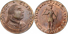 Undated (ca. 1869) George Clinton / Standing Indian muling by J.A. Bolen. Musante JAB M-14. Copper. Marked “B 5 STRUCK” on edge. MS-66 RB (PCGS).

2...
