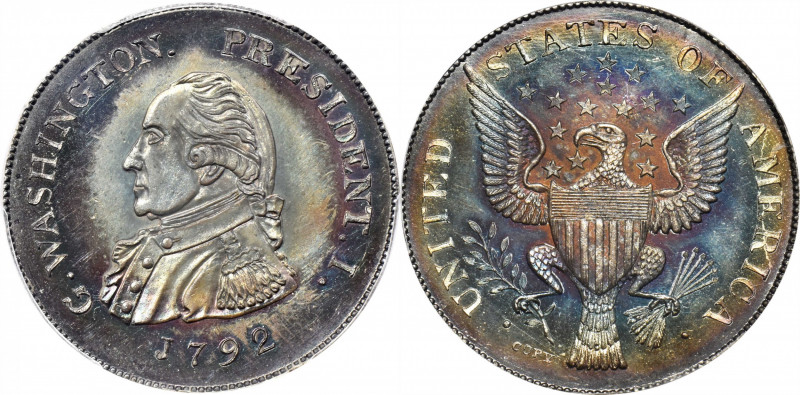 (ca. 1859) “1792” Washington Getz Half Dollar Struck Copy by Idler. Musante GW-2...