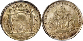 1723 Franco-American Jeton. Company of the Indies. Betts-113, Frossard-1. Silver. Plain Edge. EF-40 (PCGS).

31 mm. Coin alignment. An inviting piec...