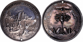 "1846-1847" (1850) Palmetto Regiment Medal. Silver. About Uncirculated, Cleaned.

48.5 mm. 44.6 grams. Pierced for suspension at 12 o'clock relative...