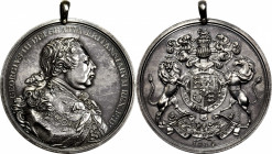 1814 George III Indian Peace Medal. Medium Size. Adams-13.1. (Obverse 1, Reverse A). Silver. About Uncirculated.

60.0 mm. 1180.8 grains. Original s...