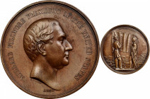 1850 Millard Fillmore Indian Peace Medal. Second Size. By Salathiel Ellis and Joseph Willson. Julian IP-31, Prucha-48. Bronze. Choice About Uncirculat...