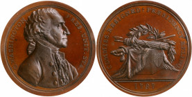 "1797" (ca. 1859) Sansom Medal. First Reissue. Musante GW-59, Baker-72A, Julian PR-1. Bronze. Specimen-65 (PCGS).

40.7 mm. Beautiful mahogany-bronz...