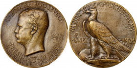 MCMV (1905) Theodore Roosevelt Inaugural Medal. By Augustus Saint-Gaudens. Dusterberg-OIM 2B74, Baxter-78, Dryfhout-197. Bronze, Cast. Tiffany Edge Ma...