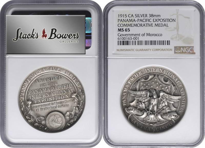 1915 Panama-Pacific International Exposition Award Medal. Silver. MS-65 (NGC).
...