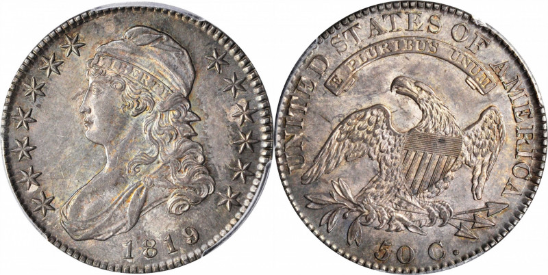 1819 Capped Bust Half Dollar. O-107. Rarity-4. MS-62 (PCGS).

Actually an inte...