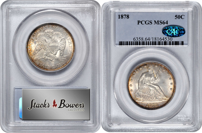 1878 Liberty Seated Half Dollar. WB-101. MS-64 (PCGS). CAC.

Both sides are sa...