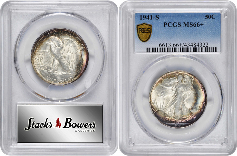 1941-S Walking Liberty Half Dollar. MS-66+ (PCGS).

Exceptionally attractive f...