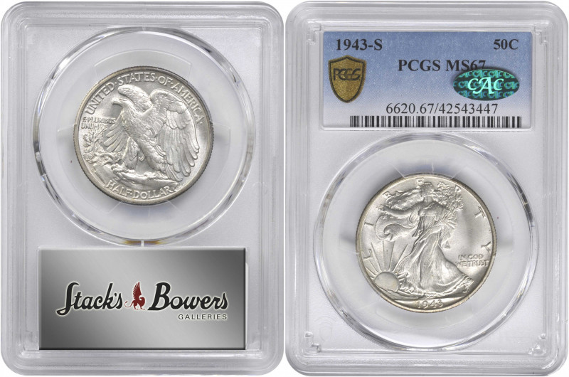 1943-S Walking Liberty Half Dollar. MS-67 (PCGS). CAC.

Fully endowed with smo...