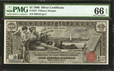 Fr. 224. 1896 $1 Silver Certificate. PMG Gem Uncirculated 66 EPQ.

A remarkably original 1896 Silver Certificate Ace from the much celebrated Educat...