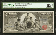 Fr. 248. 1896 $2 Silver Certificate. PMG Gem Uncirculated 65 EPQ.

This $2 hails from one of the most popular & collectible series of paper money: t...