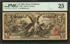 Fr. 268. 1896 $5 Silver Certificate. PMG Very Fine 25.

The Educational series is often considered the pinnacle of American banknotes, and it is eas...