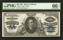 Fr. 321. 1891 $20 Silver Certificate. PMG Gem Uncirculated 66 EPQ.

A top of the pop note with none graded finer by PMG, and a piece which will sure...