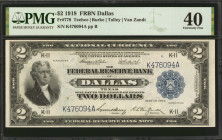 Fr. 776. 1918 $2 Federal Reserve Bank Note. Dallas. PMG Extremely Fine 40.

An appealing mid-grade offering of this popular Battleship $2 FRBN from ...