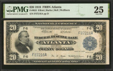 Fr. 823. 1918 $20 Federal Reserve Bank Note. Atlanta. PMG Very Fine 25.

These Federal Reserve Bank Note $20 denominations are exponentially more sc...