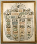 Fr. 1382. Fractional Currency Shield. Gray Background. Framed.

A dark gray background blares through the glass of this ever-popular display piece. ...